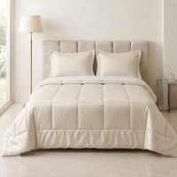 Cubrecama Premium Algodón Pima Color Soft Perla 2 plz