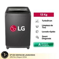Lavadora LG Smart Inverter 13kg carga superior WT13BVTB - NEGRO CLARO