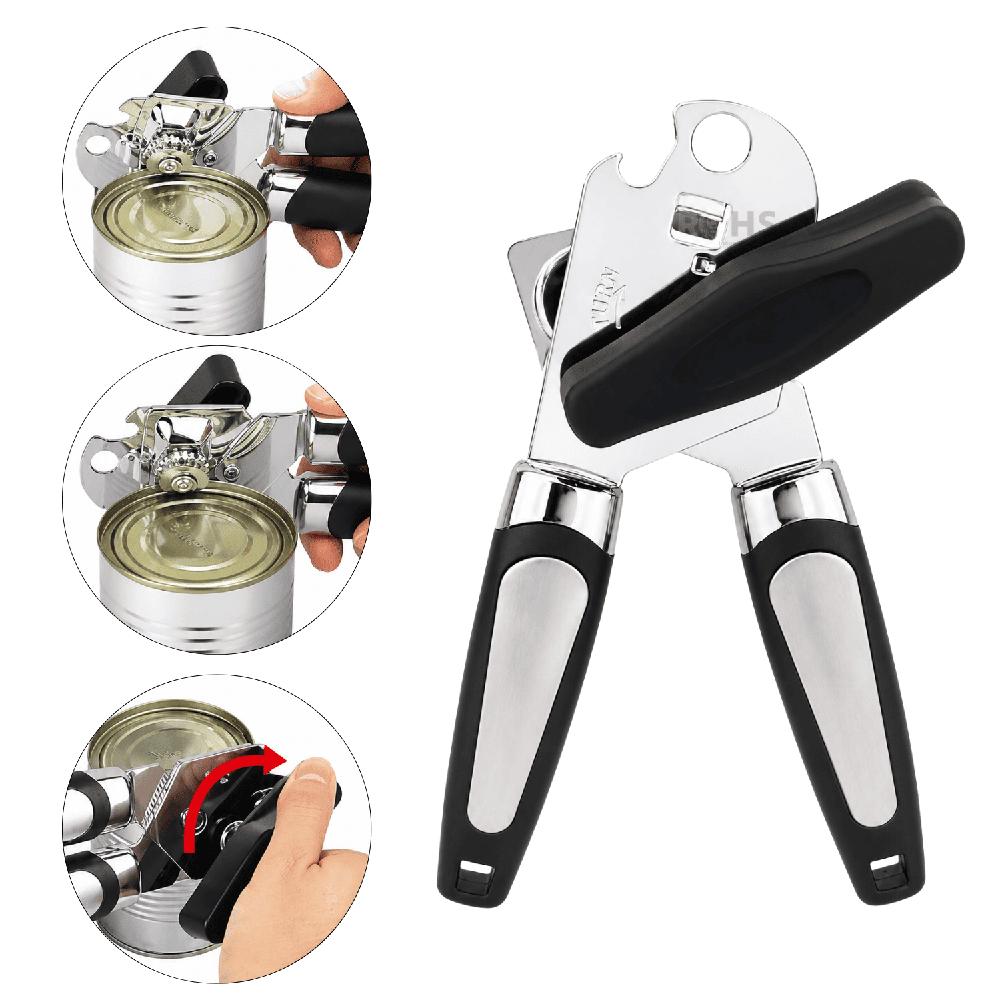 Abrelatas Manual De Acero Inoxidable Con Mango Antideslizante