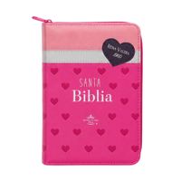 Biblia Reina Valera 1960 Letra 8pts Cierre - Rosa Y Corazón