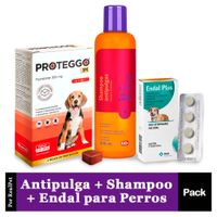 Antipulga Proteggo 3M Perros de 10 - 20 kg + Shampoo Antipulgas Ibasa 200ml + Endal