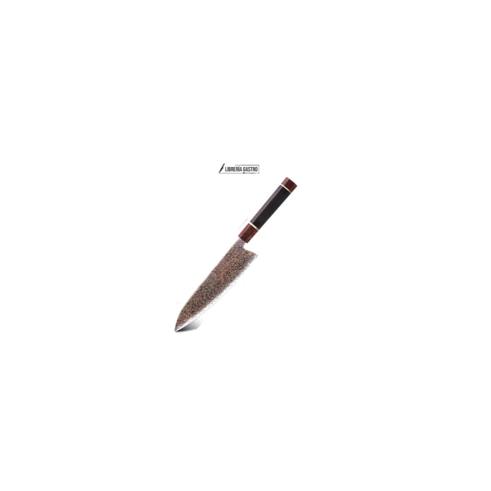 Cuchillo Chef N8 Japones Acero Damasco 37 capas Cobre VG10