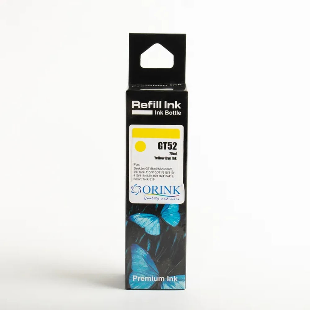 Tinta Compatible Orink GT52 Amarillo Yellow 70 ml