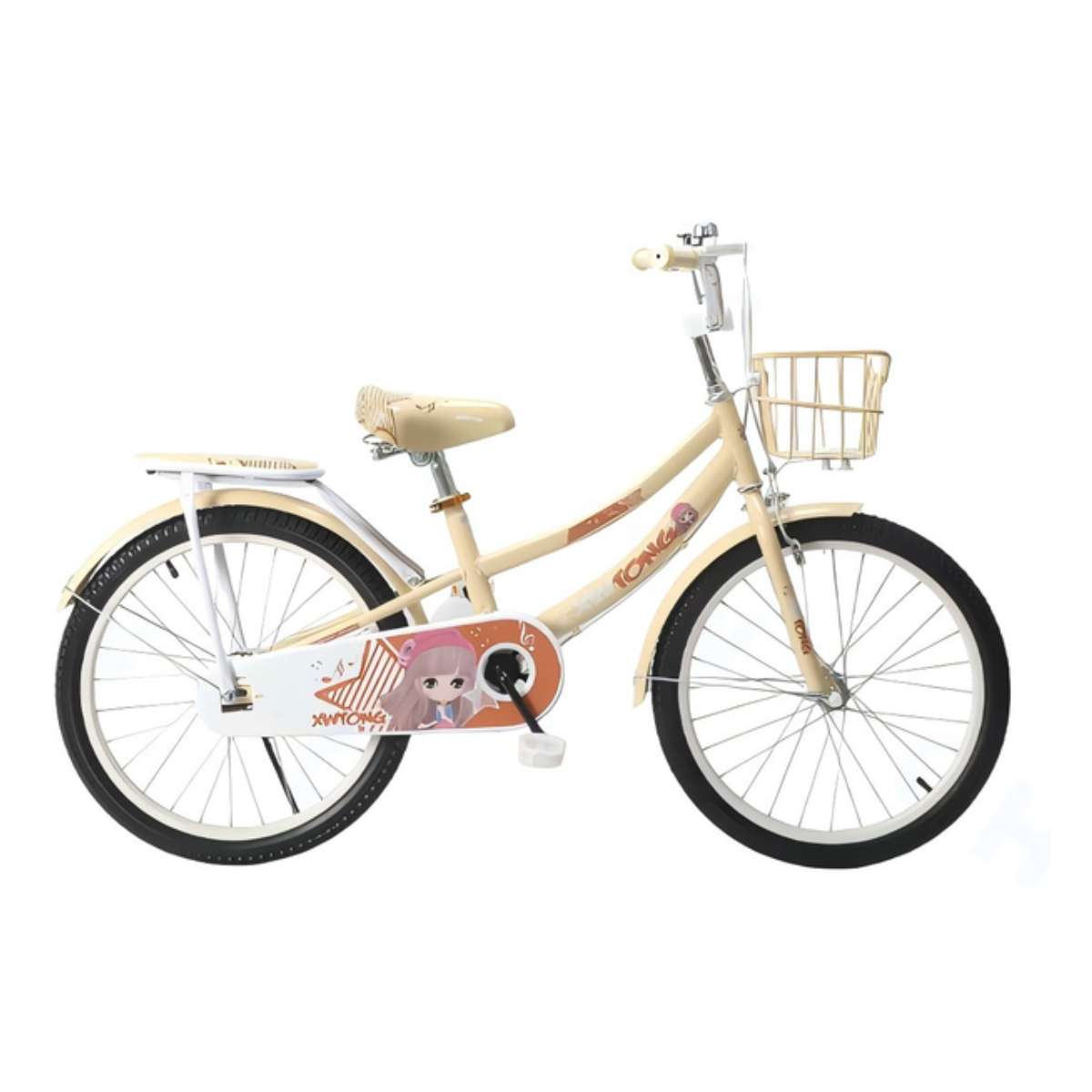Bicicleta Vintage Para Niña Infantil Kids Aro 20 Rosa Amarilla Pastel
