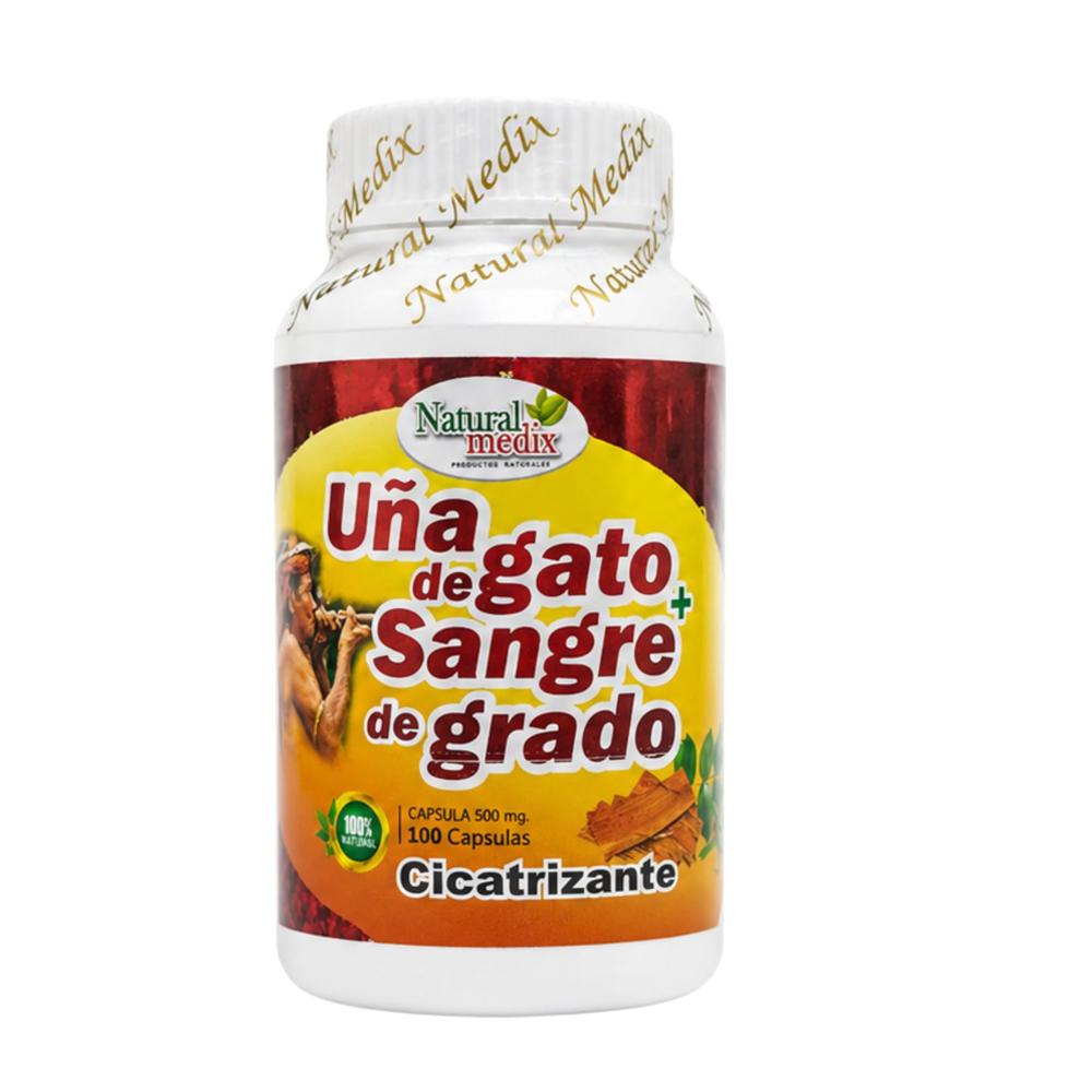 Uña De Gato Mas Sangre De Grado 100 cap - NATURAL MEDIX