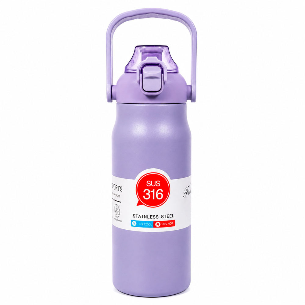 Botella Térmica de Acero Inoxidable SUS316 D-534 1200ml Lila