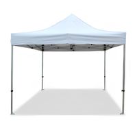 Toldo Carpa Plegable Moderno 3x3m Resistente Protección para Eventos Ferias Blanco