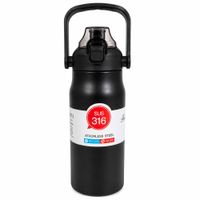 Botella Térmica de Acero Inoxidable SUS316 D-534 1200ml Negra