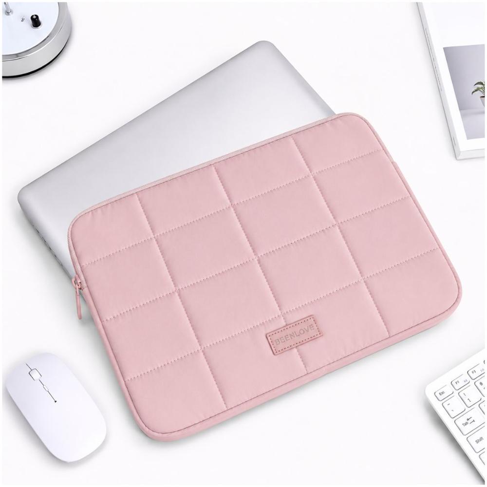 Funda Estuche Acolchado para Laptop 15 - 15.6 Pulgadas Protector Antigolpes con Cierre Rosado