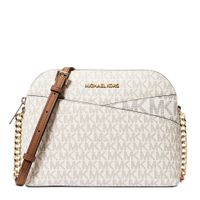 CARTERA CROSSBODY MICHAEL KORS MONOGRAFIADA BEIGE TIPO CÚPULA