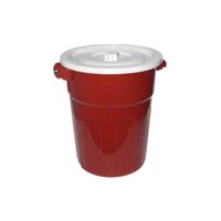 Tacho De Basura Con Tapa De 100 litros Rojo II
