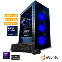 PC Gamer Vastec Hero Intel Core Ultra 5 225 8GB 500GB SSD RTX 3050 6GB Linux