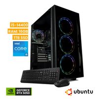 PC Gamer Vastec Hero Intel Core i5-14400 16GB 1TB SSD RTX 5050 8GB Linux