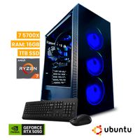 PC Gamer Vastec AMD Ryzen 7 5700X 16GB 1TB SSD RTX 5050 8GB Linux