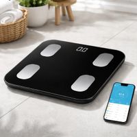 Balanza digital vidrio templado Bluetooth Inteligente Controla salud desde app AIFIT 180KG JR-B90H