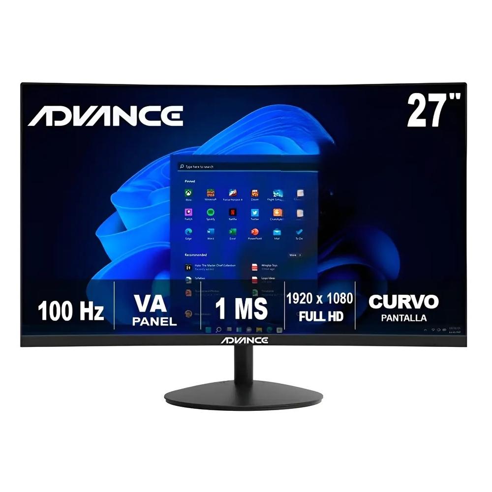 Monitor Advance ADV-2751S, 27"" Curvo FHD VA, 100Hz, 1ms, Parlante
