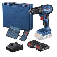 Taladro Percutor Brushless Bosch GSB 185-LI con 2 Baterías y 23 Acc.