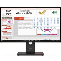 Monitor Lenovo ThinkVision T27-40, 27"" WLED FHD IPS, 120Hz, 4ms, Pivote