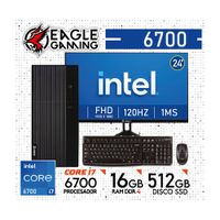 COMPUTADORA PC INTEL CORE i7 6700 - 16 GB RAM DDR4 - 512GB SSD - Monitor 24 inches con KIT LOGITECH