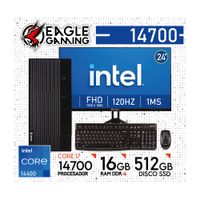 COMPUTADORA PC INTEL CORE i7 14700 - 16 GB RAM DDR4 - 512GB SSD - Monitor 24 inches con KIT LOGITECH