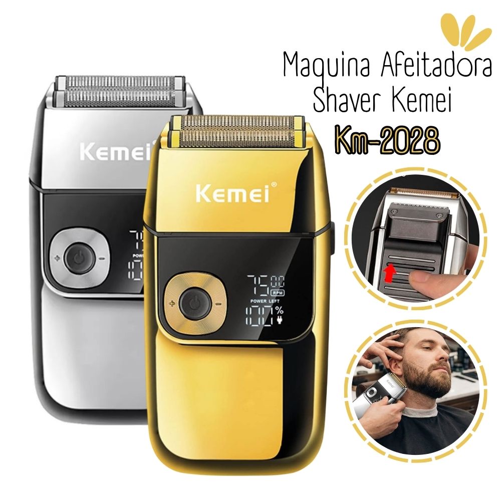 Shaver Kemei Digital Con Patillero 2 en 1 KM 2028
