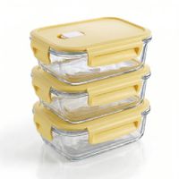 Taper Pequeño 410ml Para Snacks Y Postres de Vidrio Pack 3 Vainilla