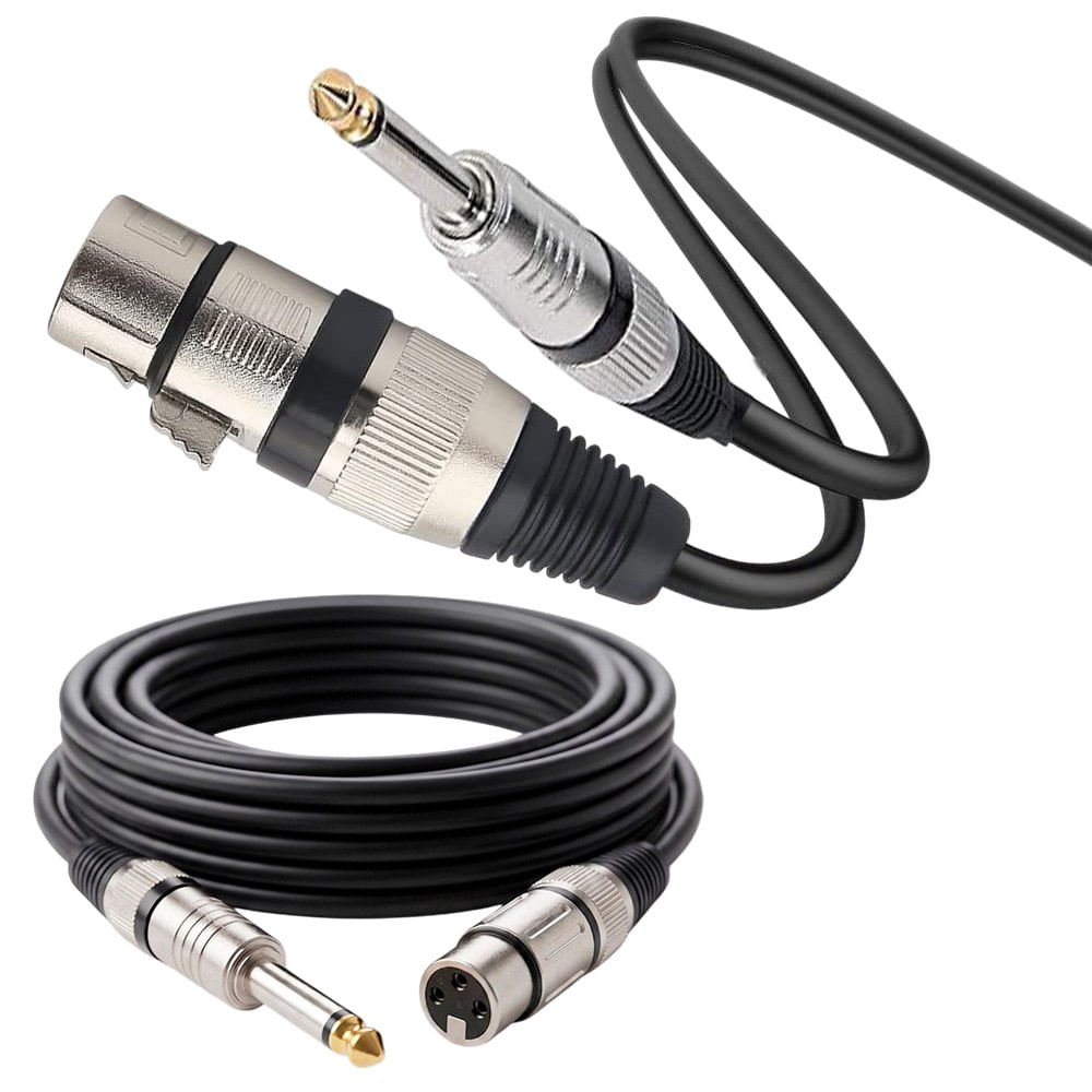 Cable de Audio Profesional Canon XLR Hembra a Jack 6.35mm 10 Mts