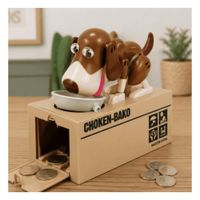 Alcancía Electrónica Interactiva Perro De Plástico Come Monedas Con Sonido
