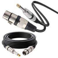 Cable de Audio Profesional Canon XLR Hembra a Jack 6.35mm 3 Mts