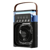 Ventilador Humificador 3 en 1 Portátil USB Aire Acondicionado Luz Led 3 velocidades