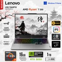 Laptop Gamer Lenovo LOQ 15AHP10 Ryzen 7 250 16GB RAM 1TB SSD RTX 5050 15.6 FHD 144Hz 83JG0045CC