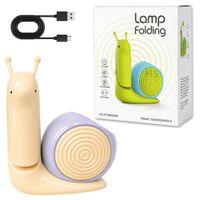 Lámpara LED Plegable Diseño Caracol Recargable USB Con Portalápices