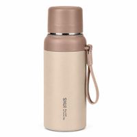 Botella Térmica 600ml de Acero Inoxidable Portátil Beige