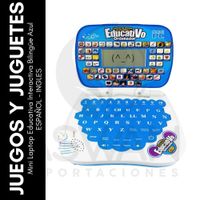 Mini Laptop Educativa Interactiva Bilingue Azul ESPAÑOL INGLES