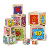 Set Cubos Didácticos Apilables del 1 a 10 con Animales