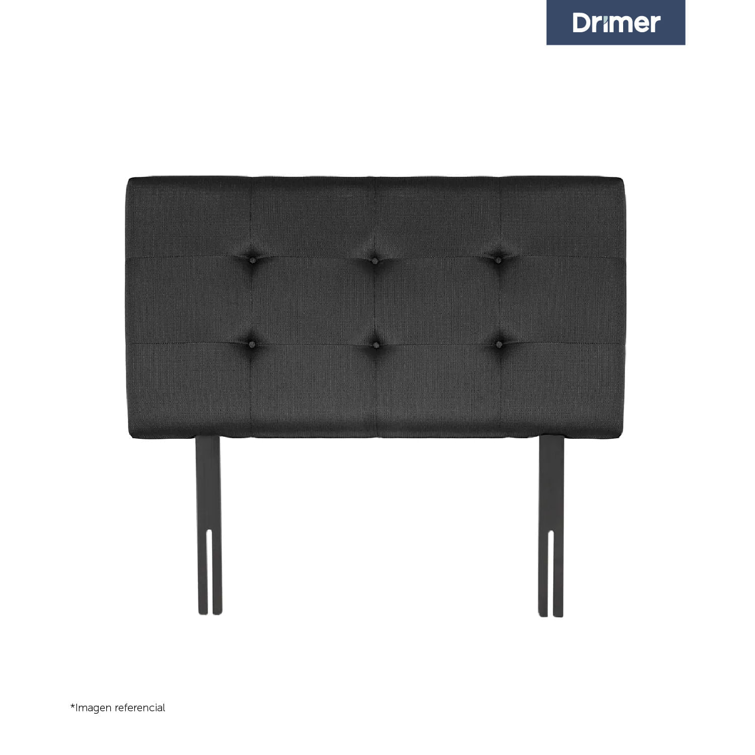 Cabecera Tela Alfa Gris 1.5 plazas