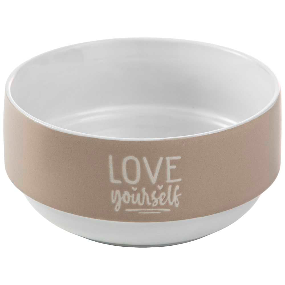 Bowl de Cerámica DECO HOME con Frase C&L