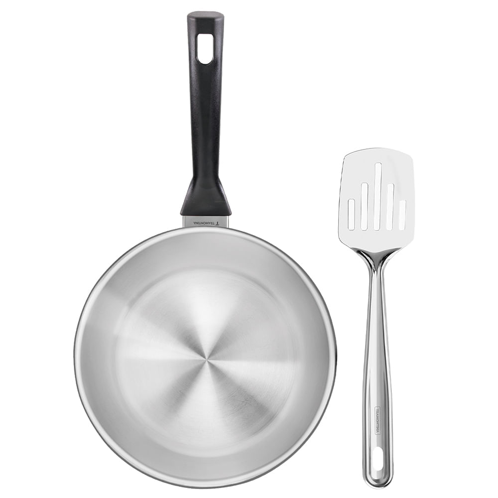 Sartén TRAMONTINA Brava 24cm + Espátula