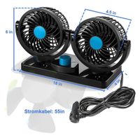 Potente Ventilador para Automovil Vehiculo Auto 12V Mitchell