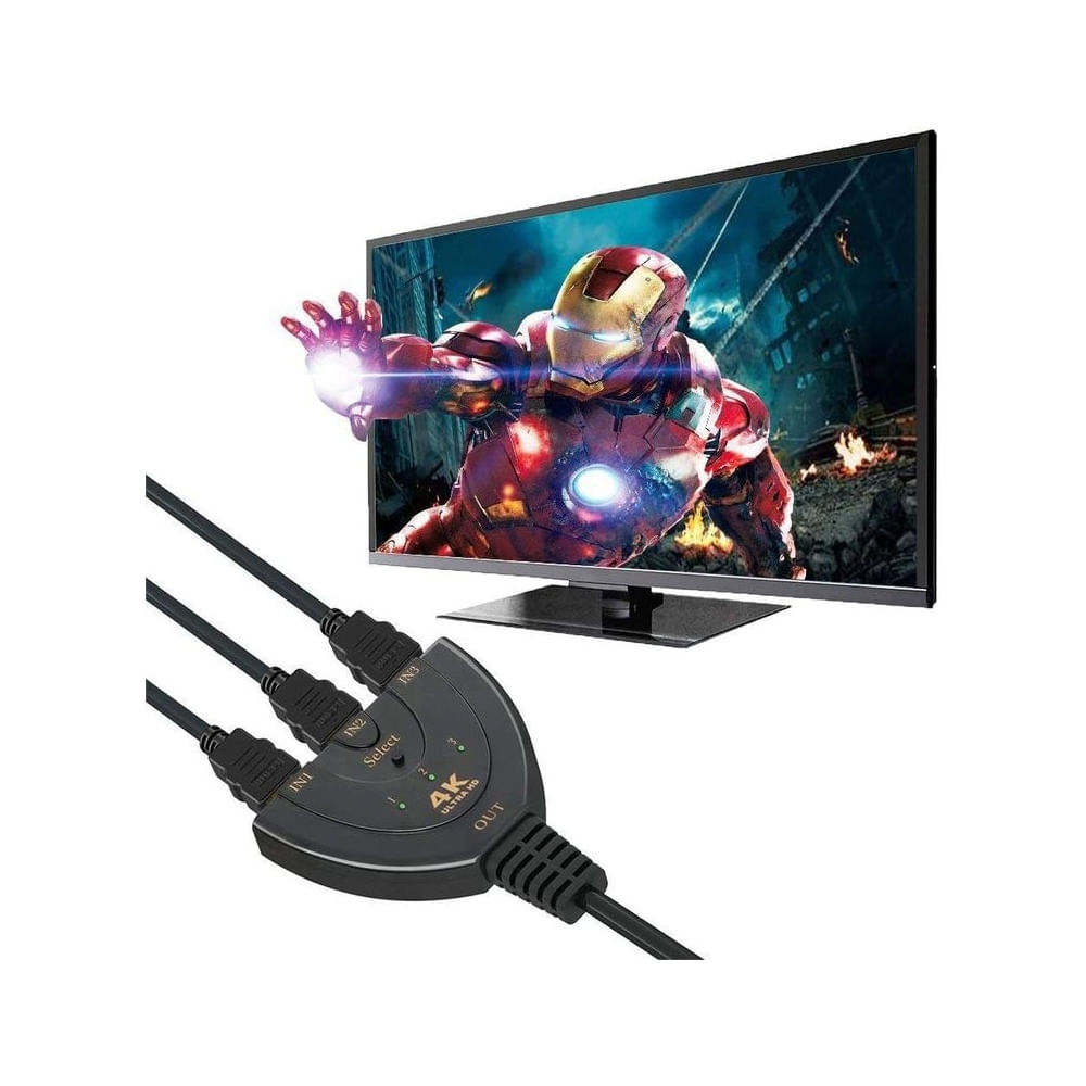 Switch HDMI 1x3 Full HD para Tres Monitores o Pantallas