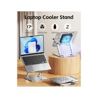 Soporte de Aluminio con Ventilador para Laptop Tablet