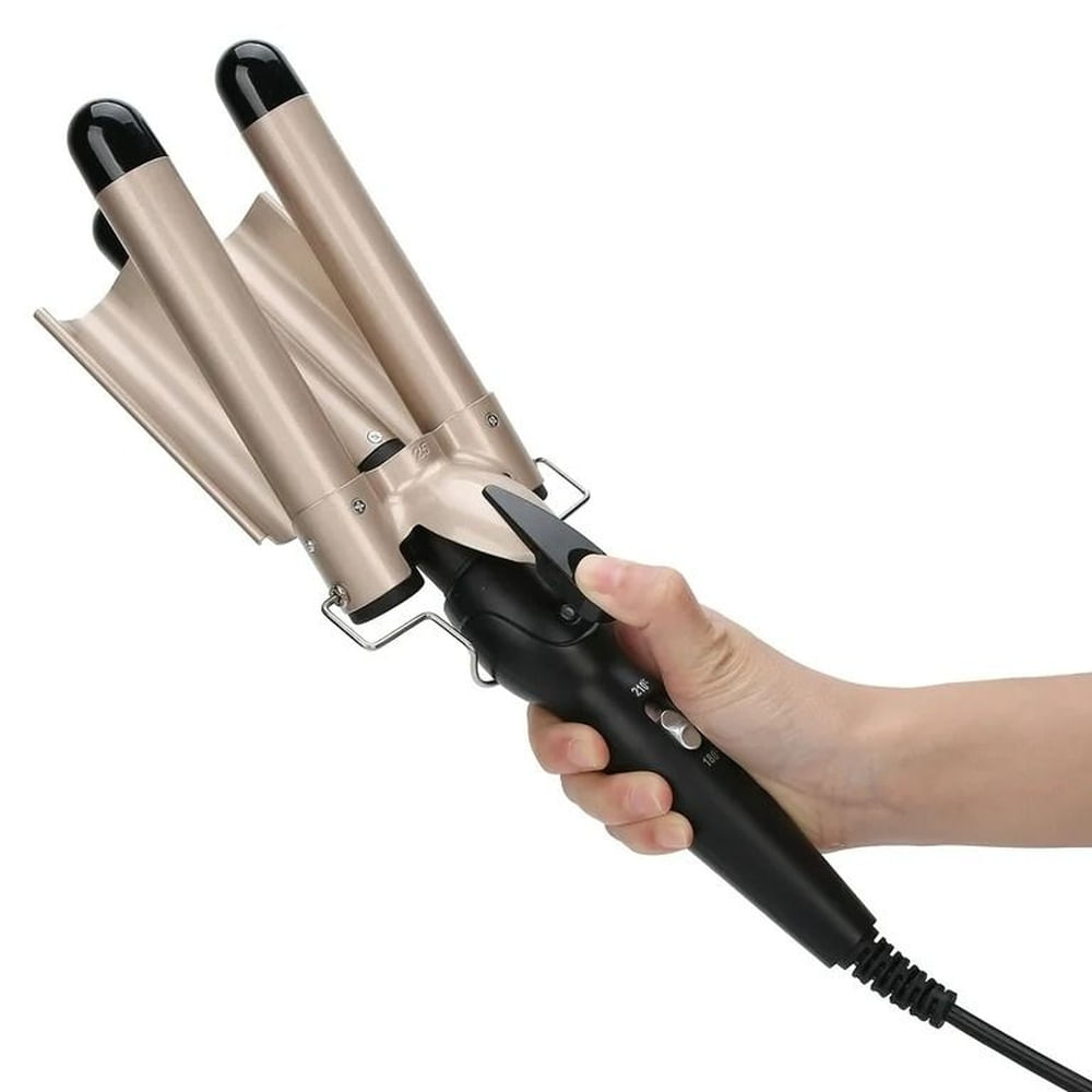 Rizador De Cabello Tenazas Para Rizar El Cabello 3 Barriles Ondulador Moldeador Ondas Tenaza Triple