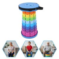 Banquito Telescópico Multicolor Plegable - Silla Portátil Ajustable para Todo Terreno