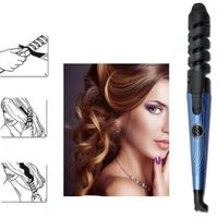 Pinza Rizadora de Cabello Espiral con Escudo de Seguridad - Rizos Uniformes en Casa