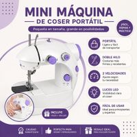 Mini Máquina de Coser Portátil con Pedal a Corriente o Pila