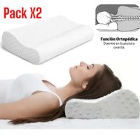 Combo X2 Almohada Ortopedica Evita Ronquidos Viscoelastica 2 Piezas