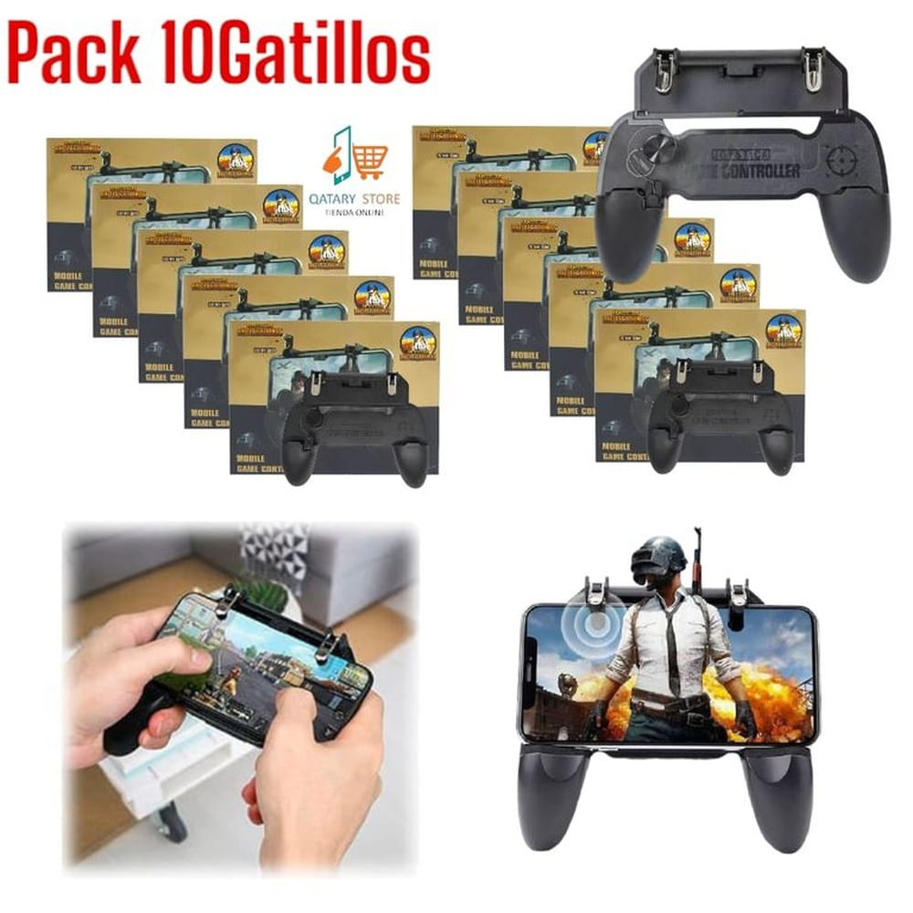 Pack x10Mandos Gatillo Fuego Gamepad Grip L1 R1 Pubg Fornite Free Fire