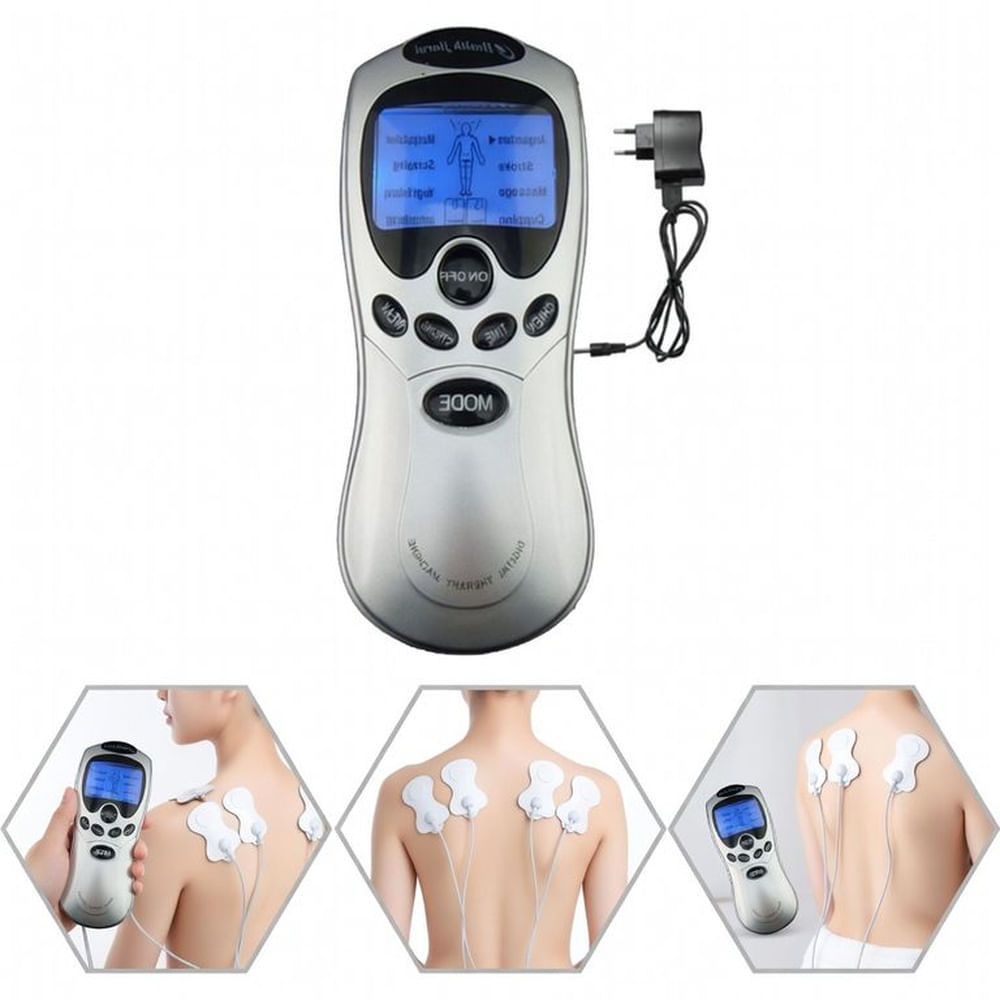 Masajeador Eléctrico de Pulso Digital + 4 Electrodos - Ideal para Fisioterapia en Casa