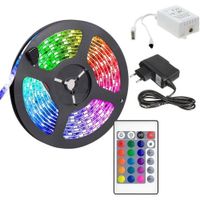 Cinta LED Autoadhesiva 50/50 RGB 5Metros Cortable Decoración TV 5050