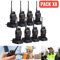 Kit 8 Radios Transmisores 888S Recargables Incluye Clip Antena y Manos Libres